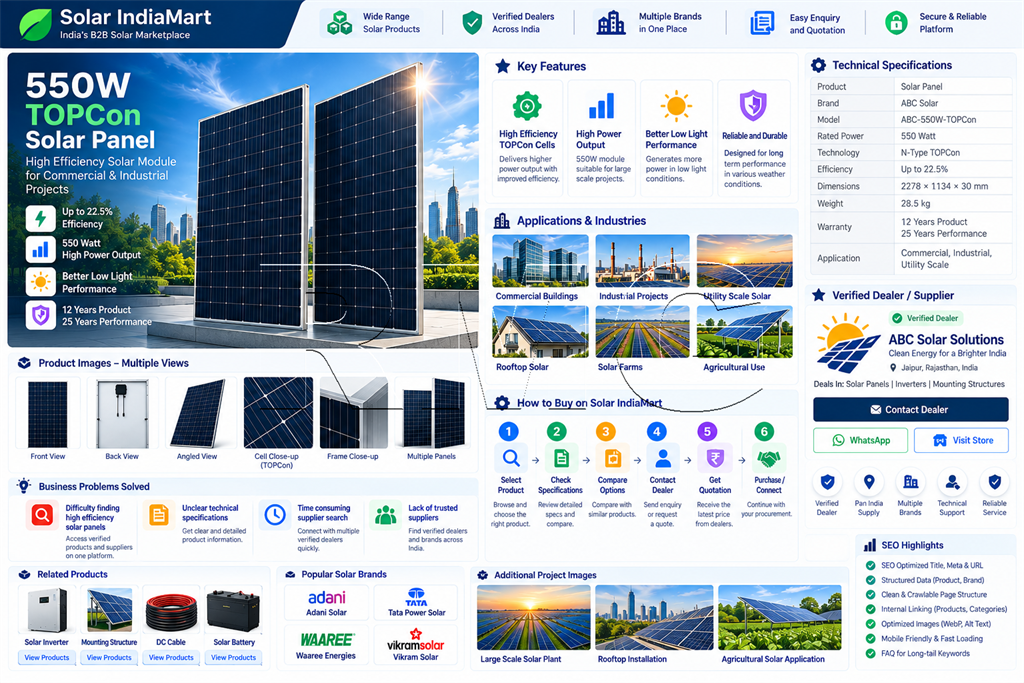 Solar IndiaMart B2B Solar Products & EPC Marketplace Platform